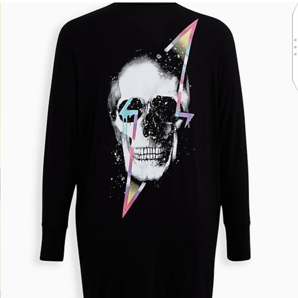 🆕☠LOVESICK SKULL BLACK CACOON KIMONO☠